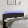 Galvūgalis su LED, juodos spalvos, 144x5x78/88cm, audinys