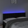 Galvūgalis su LED, juodos spalvos, 144x5x78/88cm, aksomas