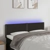 Galvūgalis su LED, juodos spalvos, 144x5x78/88cm, audinys