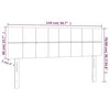 Galvūgalis su LED, juodos spalvos, 144x5x78/88cm, audinys