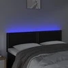 Galvūgalis su LED, juodos spalvos, 144x5x78/88cm, dirbtinė oda
