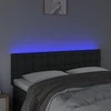 Galvūgalis su LED, juodos spalvos, 144x5x78/88cm, dirbtinė oda