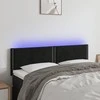 Galvūgalis su LED, juodos spalvos, 144x5x78/88cm, aksomas