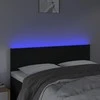 Galvūgalis su LED, juodos spalvos, 144x5x78/88cm, aksomas