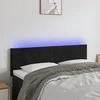 Galvūgalis su LED, juodos spalvos, 144x5x78/88cm, aksomas