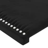 Galvūgalis su LED, juodos spalvos, 144x5x78/88cm, aksomas