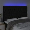 Galvūgalis su LED, juodos spalvos, 144x7x118/128cm, audinys