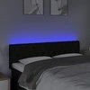 Galvūgalis su LED, juodos spalvos, 144x7x78/88cm, audinys