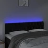 Galvūgalis su LED, juodos spalvos, 144x7x78/88cm, aksomas
