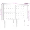 Galvūgalis su LED, juodos spalvos, 147x16x118/128cm, audinys