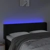 Galvūgalis su LED, juodos spalvos, 147x16x78/88cm, aksomas