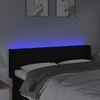 Galvūgalis su LED, juodos spalvos, 147x16x78/88cm, audinys