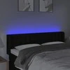 Galvūgalis su LED, juodos spalvos, 147x16x78/88cm, audinys