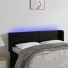 Galvūgalis su LED, juodos spalvos, 147x16x78/88cm, dirbtinė oda