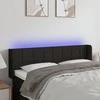 Galvūgalis su LED, juodos spalvos, 147x16x78/88cm, audinys