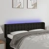 Galvūgalis su LED, juodos spalvos, 147x16x78/88cm, audinys