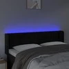 Galvūgalis su LED, juodos spalvos, 147x16x78/88cm, aksomas