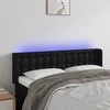 Galvūgalis su LED, juodos spalvos, 147x16x78/88cm, dirbtinė oda