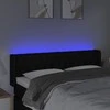 Galvūgalis su LED, juodos spalvos, 147x16x78/88cm, audinys