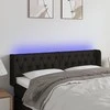 Galvūgalis su LED, juodos spalvos, 147x16x78/88cm, audinys