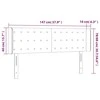 Galvūgalis su LED, juodos spalvos, 147x16x78/88cm, audinys