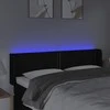 Galvūgalis su LED, juodos spalvos, 147x16x78/88cm, audinys