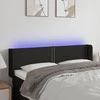 Galvūgalis su LED, juodos spalvos, 147x16x78/88cm, audinys