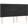Galvūgalis su LED, juodos spalvos, 160x5x118/128cm, aksomas