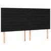 Galvūgalis su LED, juodos spalvos, 160x5x118/128cm, audinys