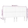 Galvūgalis su LED, juodos spalvos, 160x5x118/128cm, aksomas
