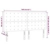 Galvūgalis su LED, juodos spalvos, 160x5x118/128cm, aksomas