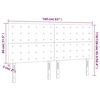 Galvūgalis su LED, juodos spalvos, 160x5x118/128cm dirbtinė oda
