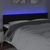 Galvūgalis su LED, juodos spalvos, 160x5x78/88cm, audinys