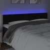 Galvūgalis su LED, juodos spalvos, 160x5x78/88cm, aksomas