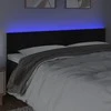 Galvūgalis su LED, juodos spalvos, 160x5x78/88cm, aksomas