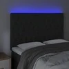 Galvūgalis su LED, juodos spalvos, 160x7x118/128cm, aksomas