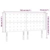 Galvūgalis su LED, juodos spalvos, 163x16x118/128 cm