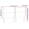 Galvūgalis su LED, juodos spalvos, 163x16x118/128cm, audinys