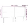 Galvūgalis su LED, juodos spalvos, 163x16x118/128cm, audinys