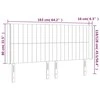 Galvūgalis su LED, juodos spalvos, 163x16x118/128cm, audinys