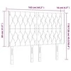 Galvūgalis su LED, juodos spalvos, 163x16x118/128cm, aksomas