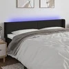 Galvūgalis su LED, juodos spalvos, 163x16x78/88cm, audinys