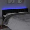 Galvūgalis su LED, juodos spalvos, 163x16x78/88cm, aksomas