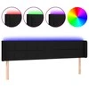 Galvūgalis su LED, juodos spalvos, 163x16x78/88cm, audinys