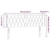 Galvūgalis su LED, juodos spalvos, 163x16x78/88cm, audinys