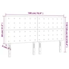 Galvūgalis su LED, juodos spalvos, 180x5x118/128cm, aksomas