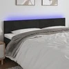Galvūgalis su LED, juodos spalvos, 180x5x78/88cm, aksomas