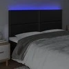 Galvūgalis su LED, juodos spalvos, 200x5x118/128 cm