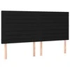 Galvūgalis su LED, juodos spalvos, 200x5x118/128cm, audinys