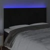 Galvūgalis su LED, juodos spalvos, 200x5x118/128cm, aksomas